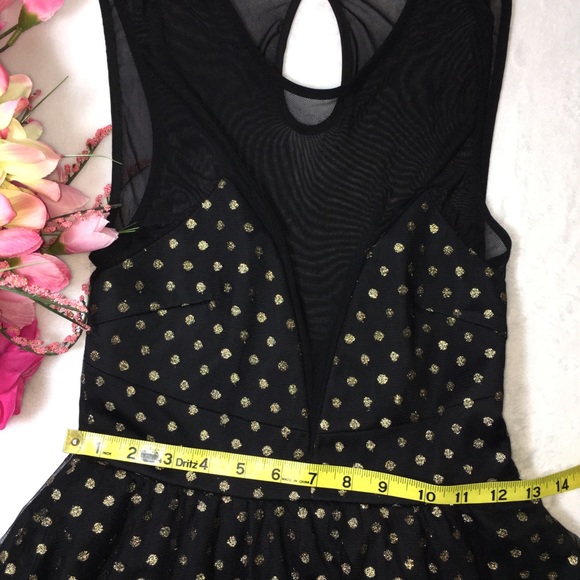 Nasty Gal black dress with gold dots - Picture 5 of 8